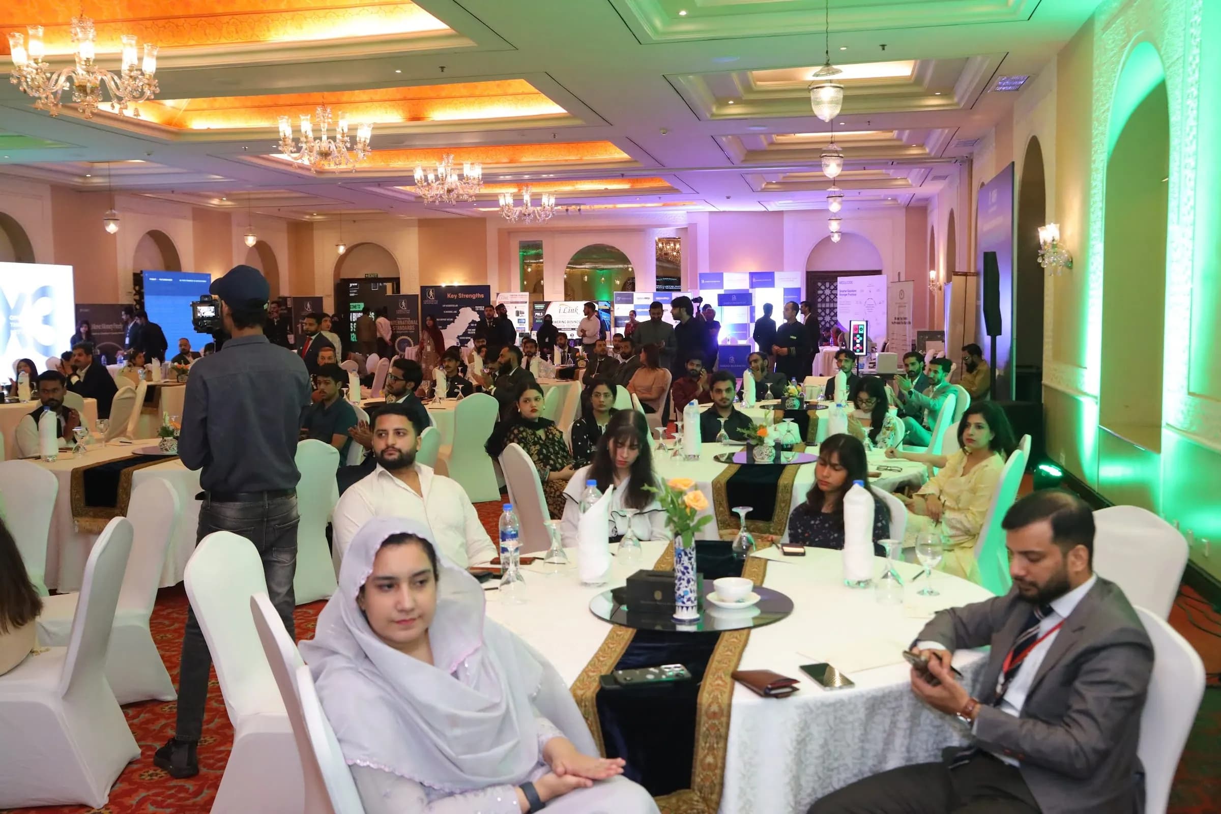 Delegates at round tables during a session at PBLS Serena Islamabad