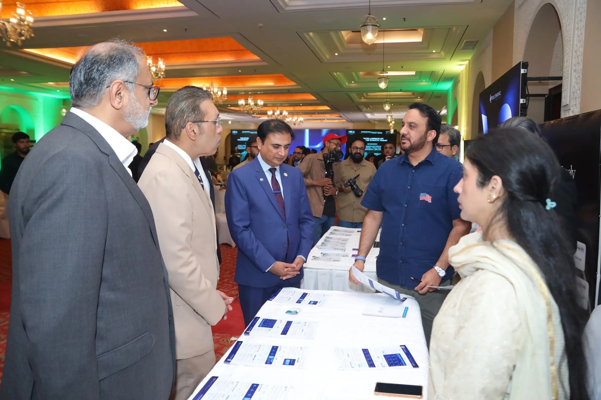 Guests meeting exhibitors at their stands at PBLS Serena Islamabad